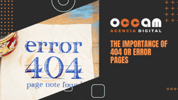 The importance of 404 or error pages
