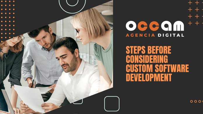 Steps before considering custom software development