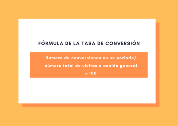 Formula para calcular la tasa de conversion